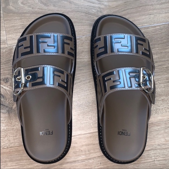 fendi double strap sandals